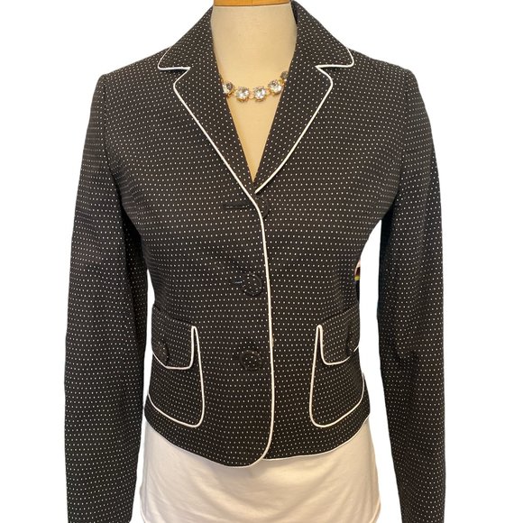 TOGO Blazer Polka Dot Sz 8 Cotton Fully Lined Jacket - Picture 3 of 8